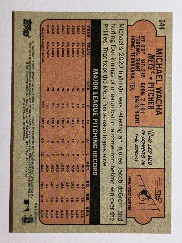 2021 Topps Heritage #344 Michael Wacha