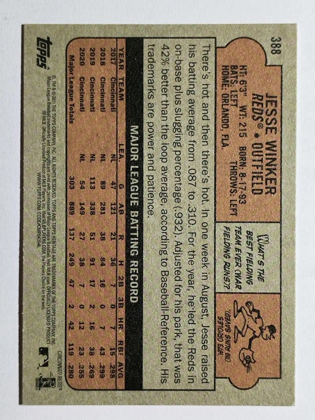 2021 Topps Heritage #388 Jesse Winker