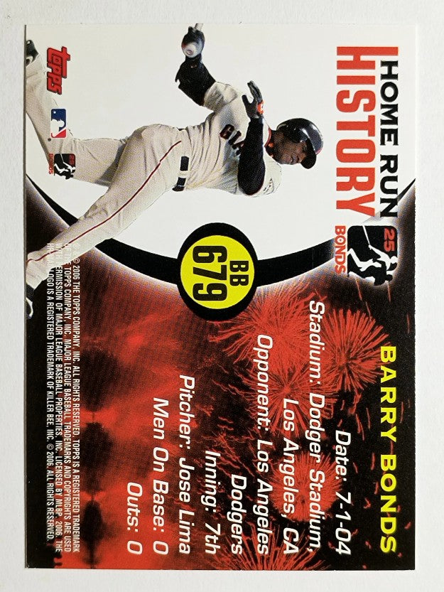 2005 Topps Barry Bonds Home Run History #679 Barry Bonds HR679 (NM)