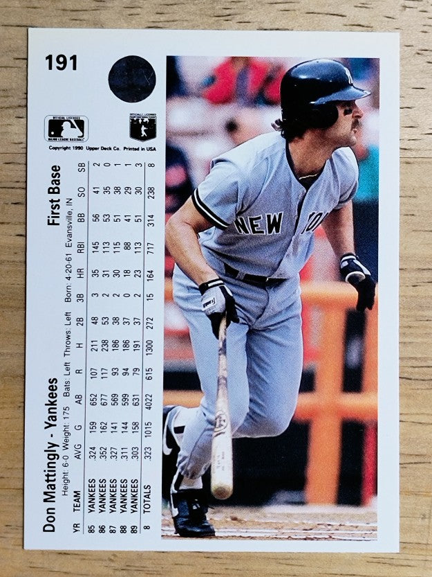 1990 Upper Deck #191 Don Mattingly