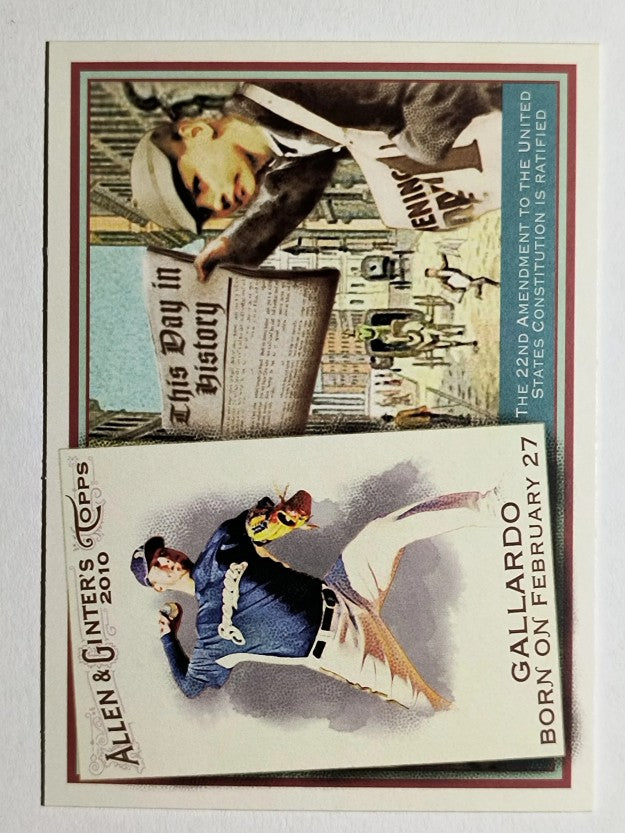 2010 Topps Allen and Ginter This Day in History #TDH46 Yovani Gallardo