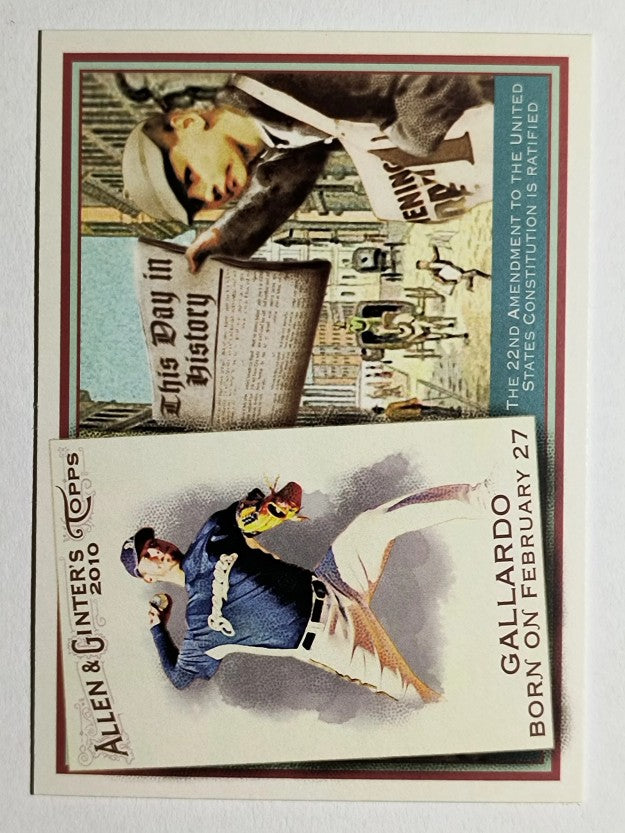 2010 Topps Allen and Ginter This Day in History #TDH46 Yovani Gallardo