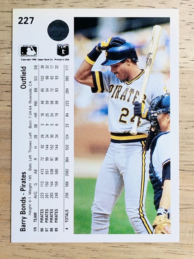 1990 Upper Deck #227 Barry Bonds