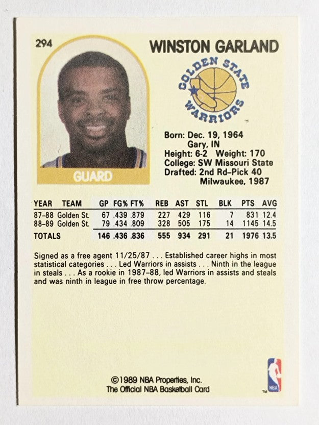 1989-90 Hoops #294 Winston Garland