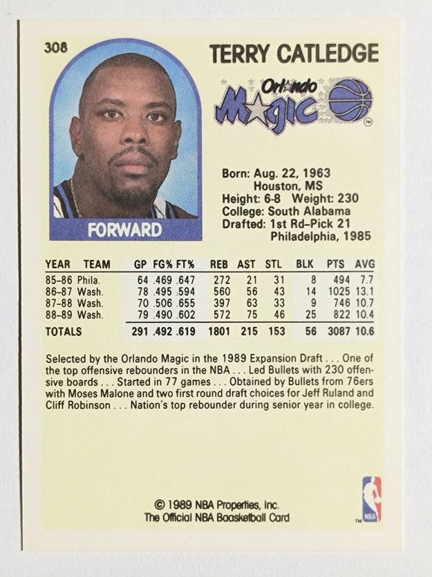 1989-90 Hoops #308 Terry Catledge