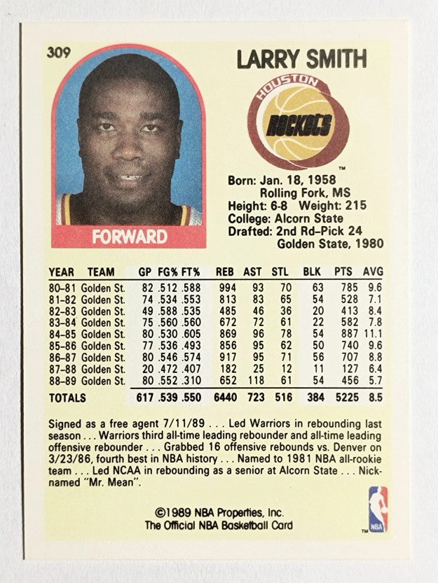 1989-90 Hoops #309 Larry Smith