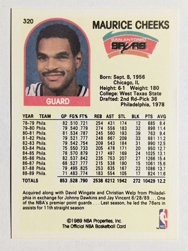 1989-90 Hoops #320 Maurice Cheeks