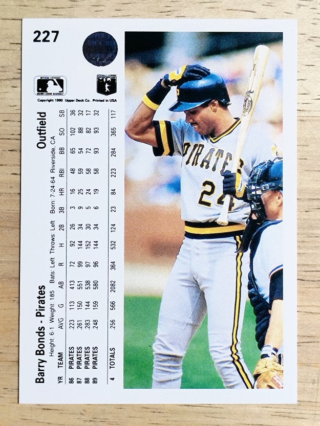 1990 Upper Deck #227 Barry Bonds