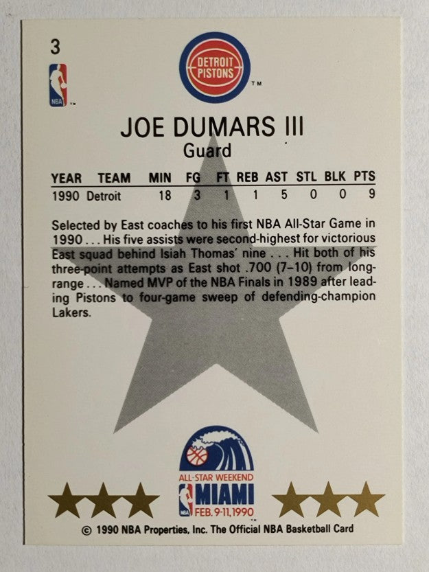 1990-91 Hoops #3 Joe Dumars AS SP