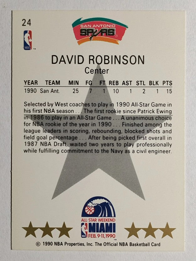 1990-91 Hoops #24 David Robinson AS SP