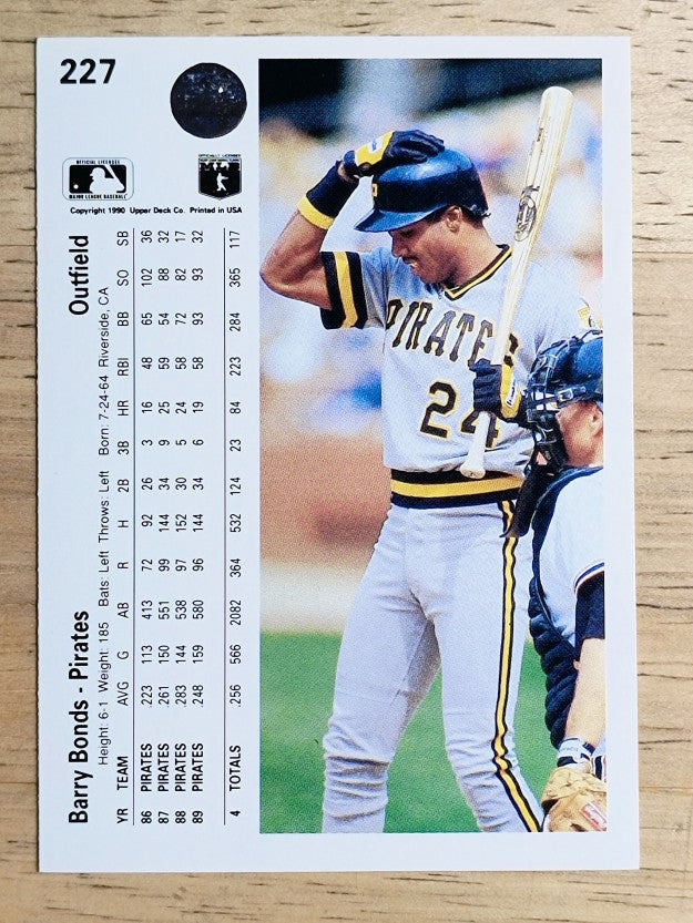 1990 Upper Deck #227 Barry Bonds