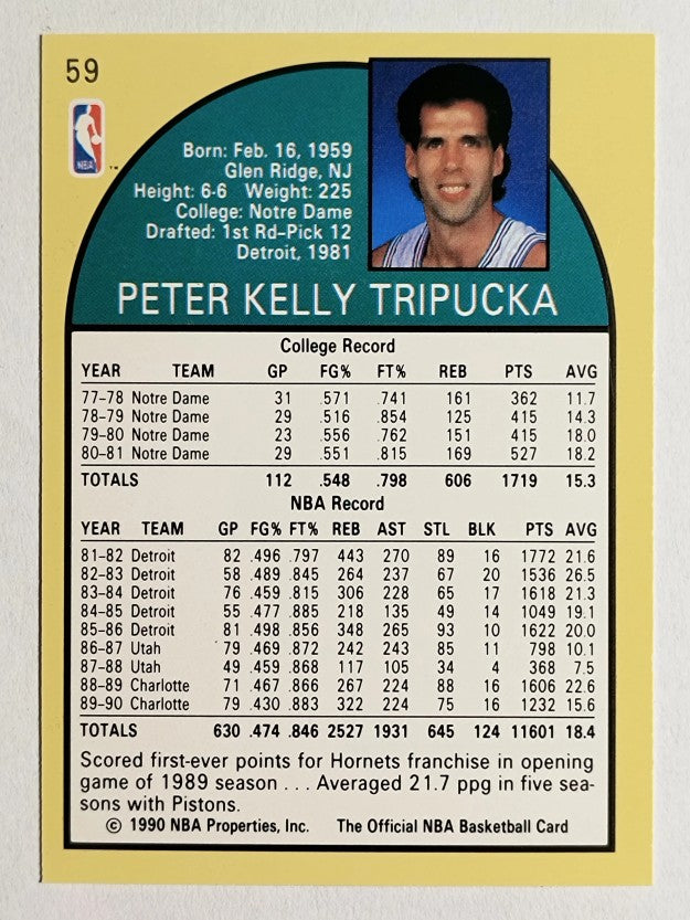 1990-91 Hoops #59 Kelly Tripucka