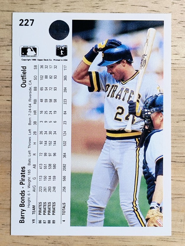 1990 Upper Deck #227 Barry Bonds
