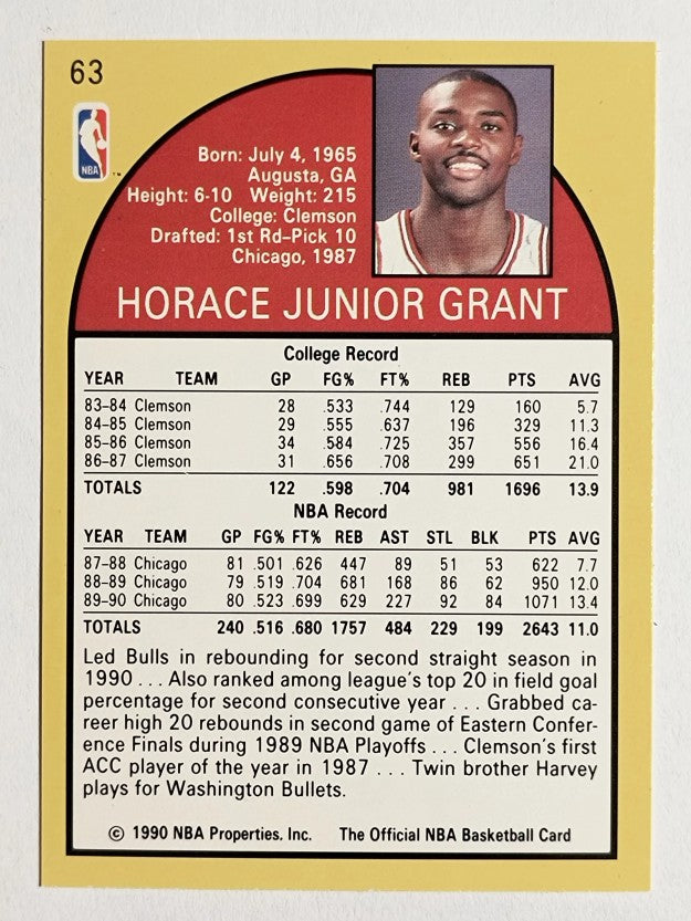 1990-91 Hoops #63 Horace Grant