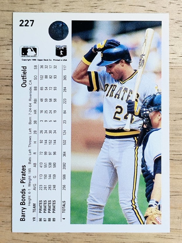 1990 Upper Deck #227 Barry Bonds