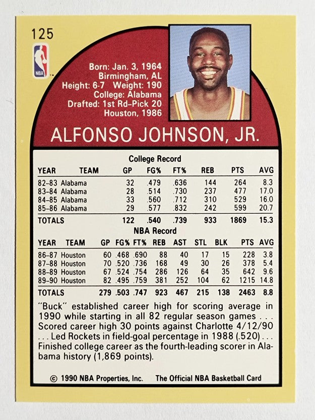 1990-91 Hoops #125 Buck Johnson
