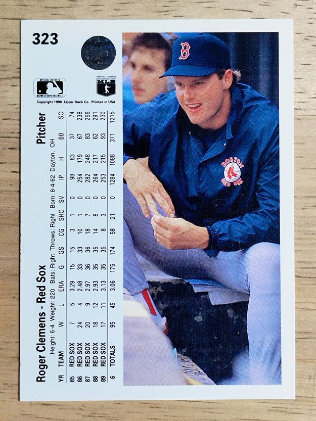 1990 Upper Deck #323 Roger Clemens