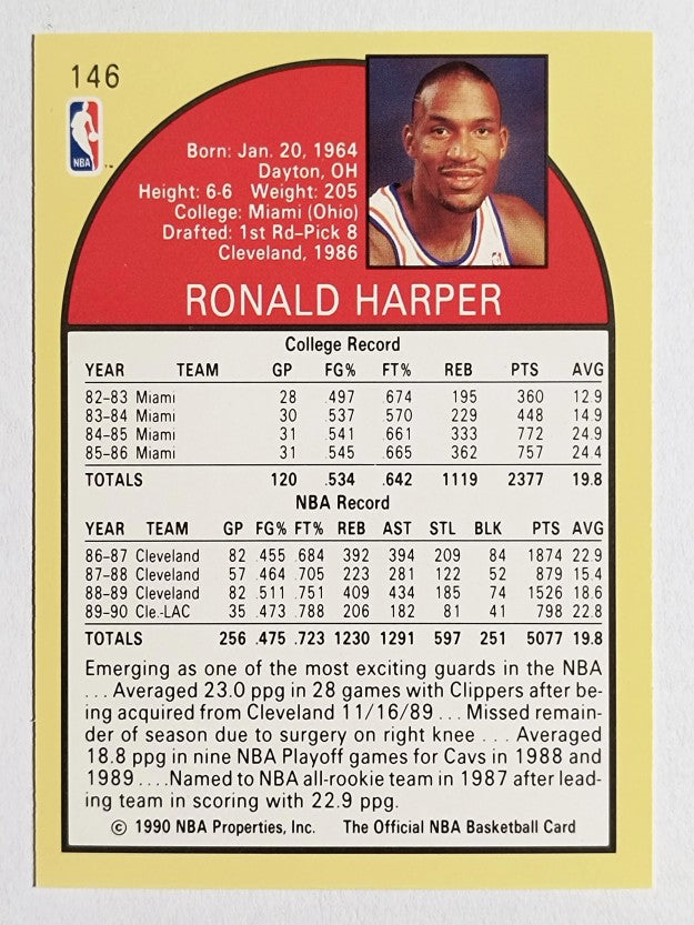 1990-91 Hoops #146 Ron Harper