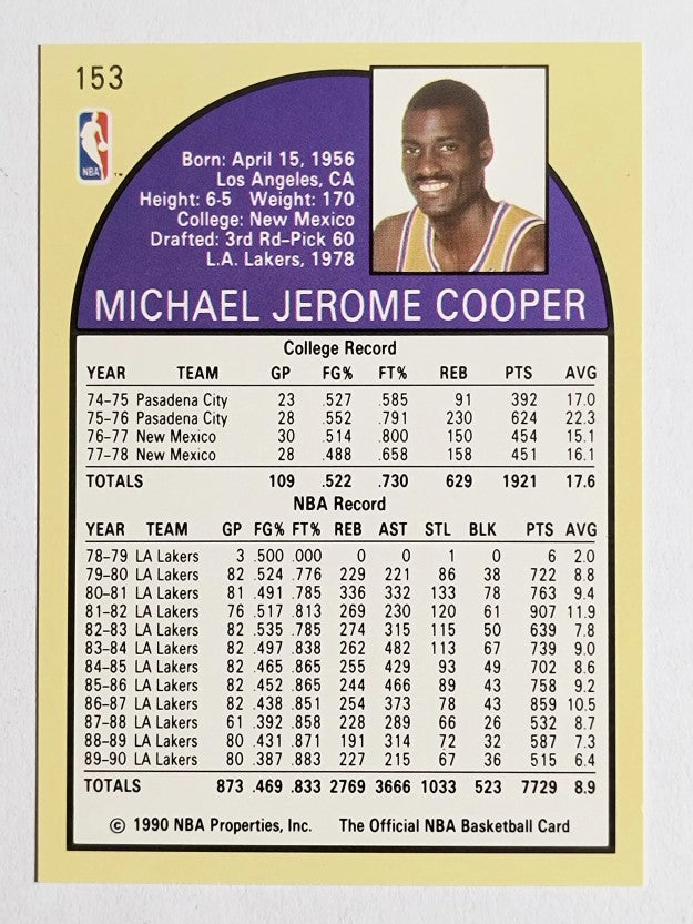 1990-91 Hoops #153 Michael Cooper SP