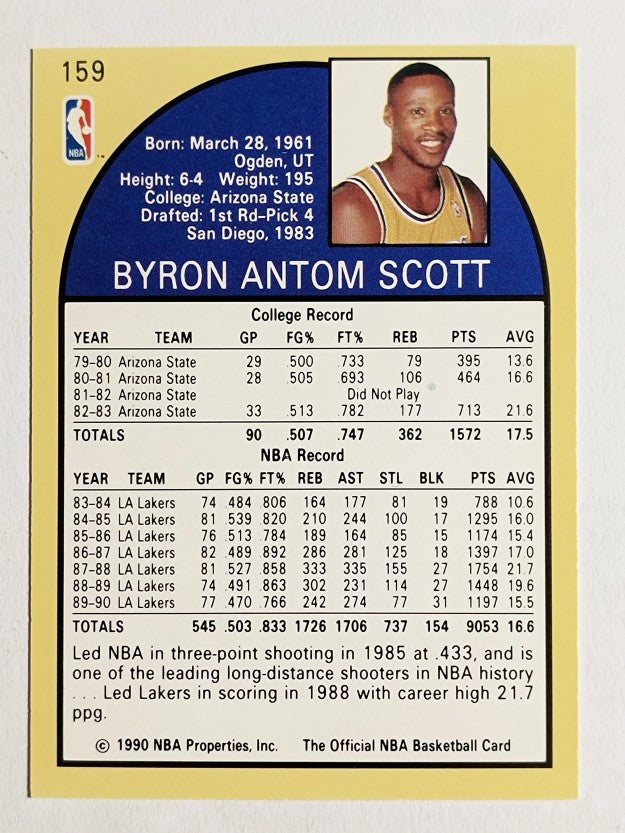1990-91 Hoops #159 Byron Scott