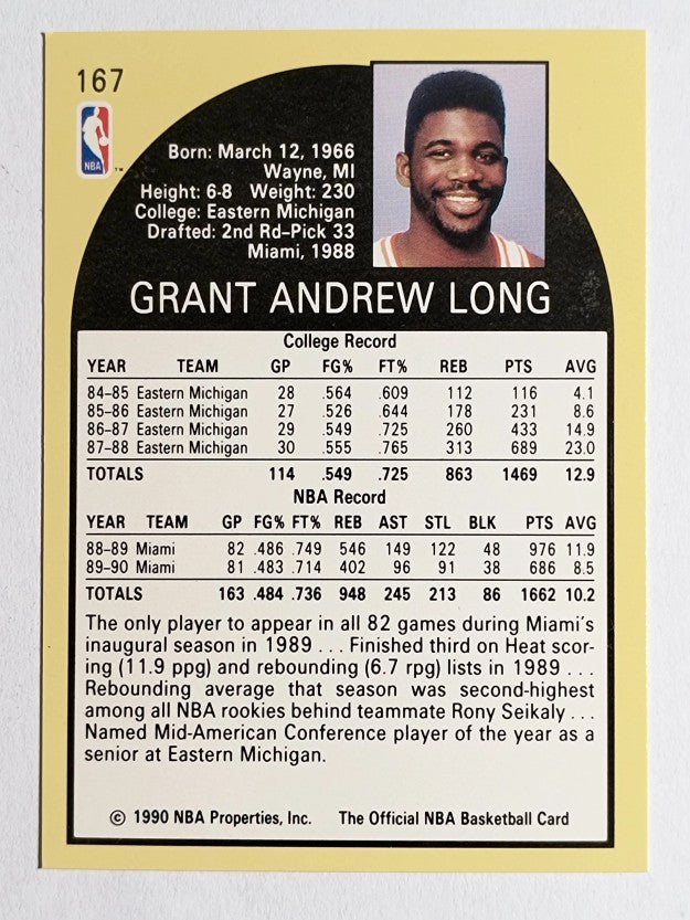 1990-91 Hoops #167 Grant Long