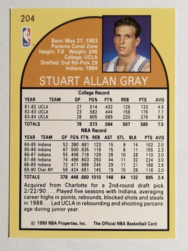 1990-91 Hoops #204 Stuart Gray