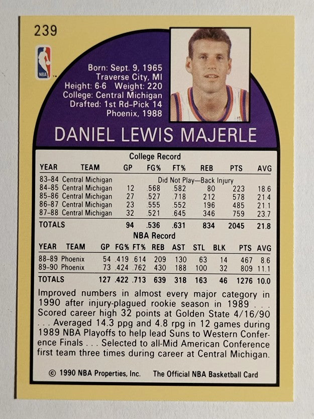 1990-91 Hoops #239 Dan Majerle