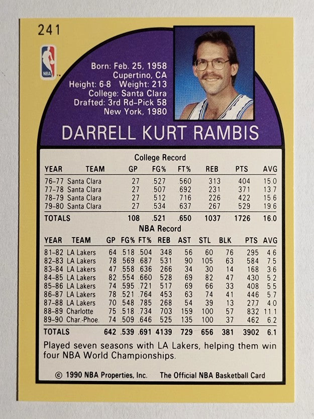 1990-91 Hoops #241 Kurt Rambis