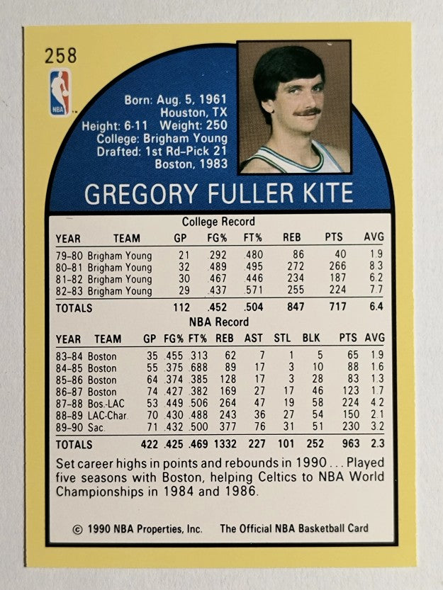 1990-91 Hoops #258 Greg Kite SP
