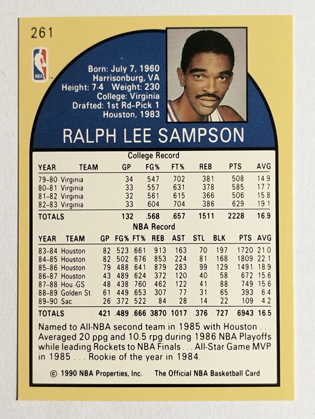 1990-91 Hoops #261 Ralph Sampson