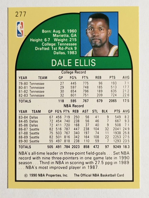 1990-91 Hoops #277 Dale Ellis