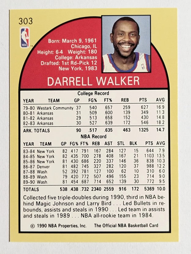 1990-91 Hoops #303 Darrell Walker