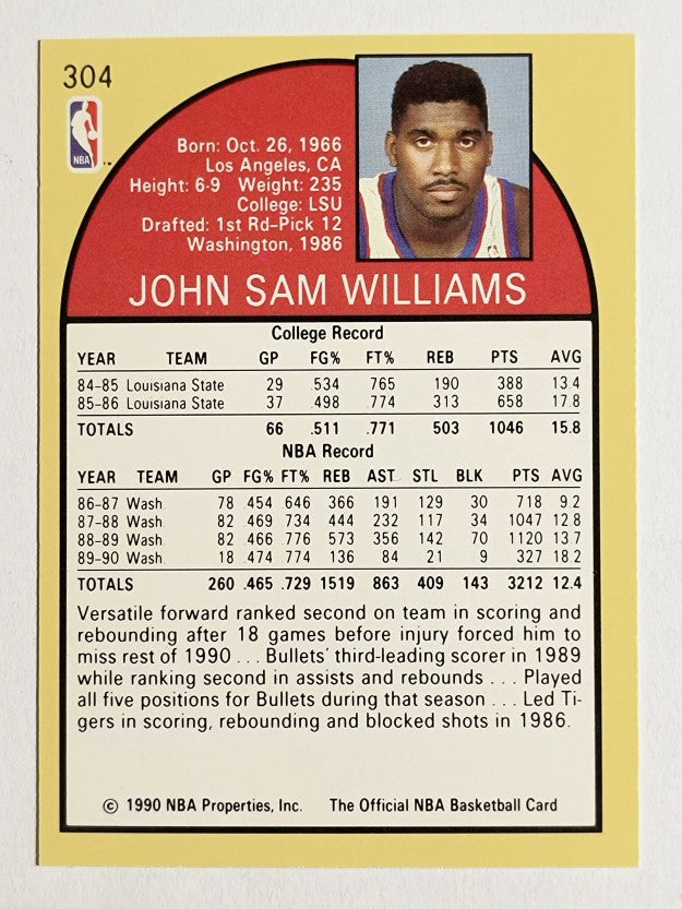 1990-91 Hoops #304 John Williams