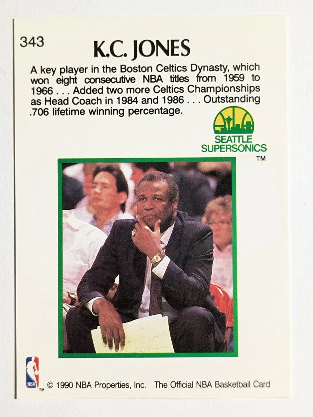 1990-91 Hoops #343 K.C. Jones CO