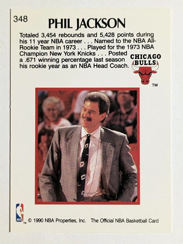 1990-91 Hoops #348 Phil Jackson CO