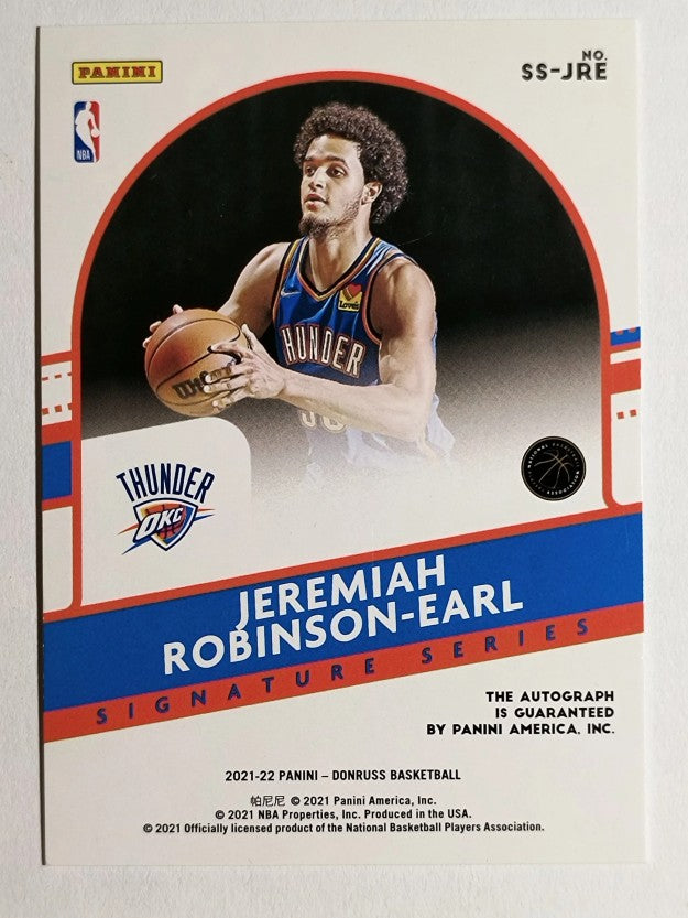 2021-22 Donruss Signature Series #92 Jeremiah Robinson-Earl