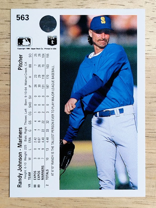 1990 Upper Deck #563 Randy Johnson