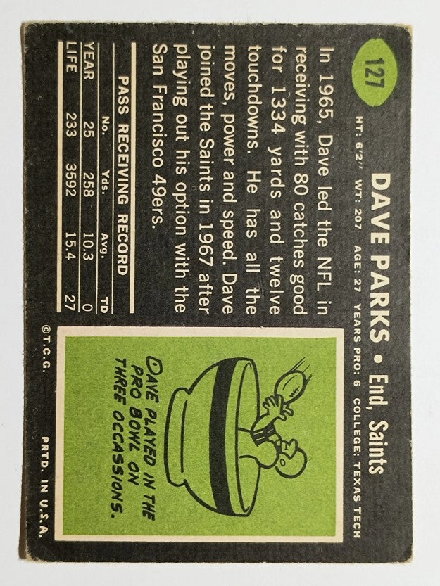 1969 Topps #127 Dave Parks (VG)