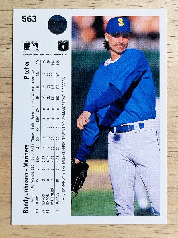 1990 Upper Deck #563 Randy Johnson