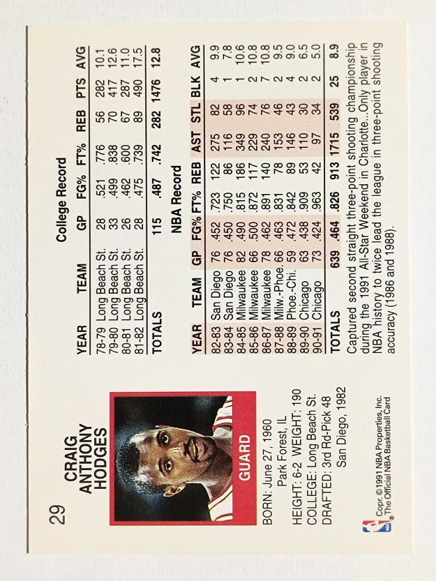 1991-92 Hoops #29 Craig Hodges