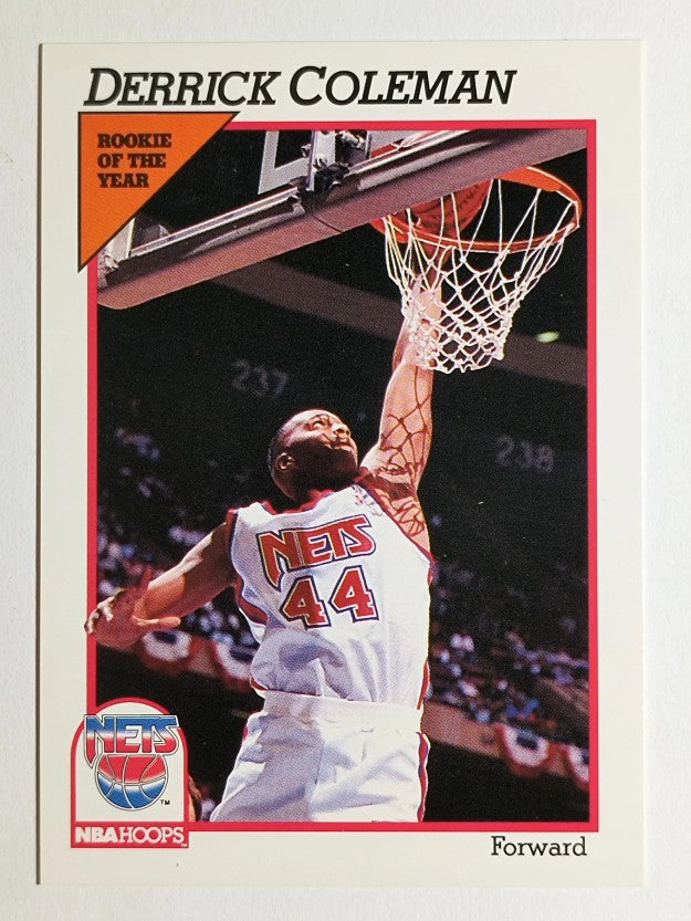1991-92 Hoops #134 Derrick Coleman