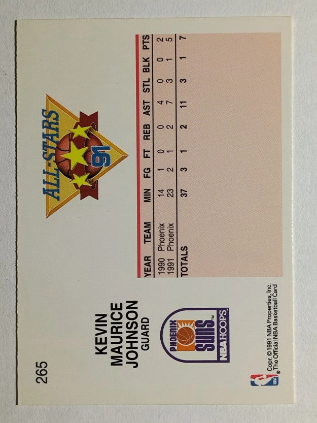 1991-92 Hoops #265 Kevin Johnson AS