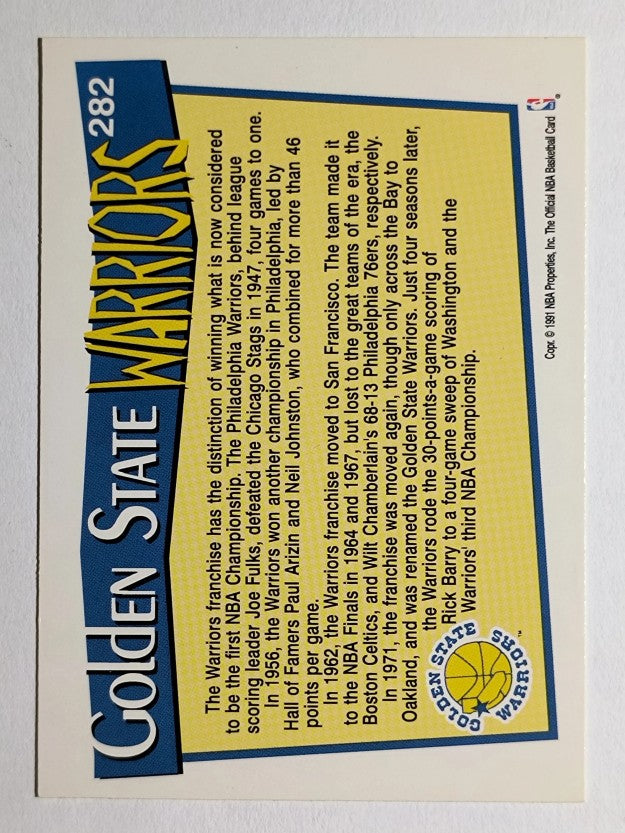 1991-92 Hoops #282 Golden State Warriors TC
