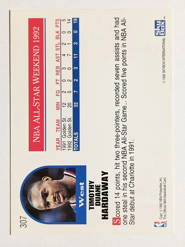 1992-93 Hoops #307 Tim Hardaway AS