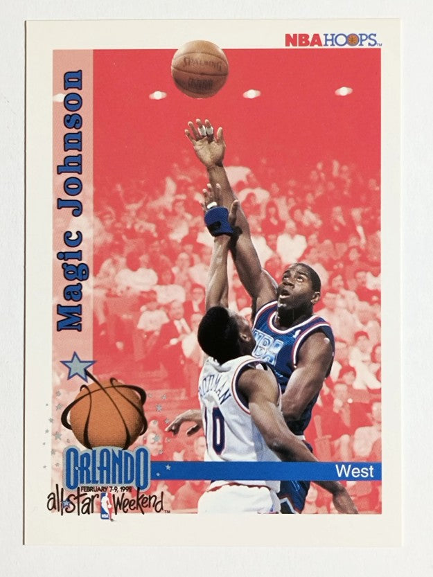 1992-93 Hoops #309 Magic Johnson AS (EXMT)