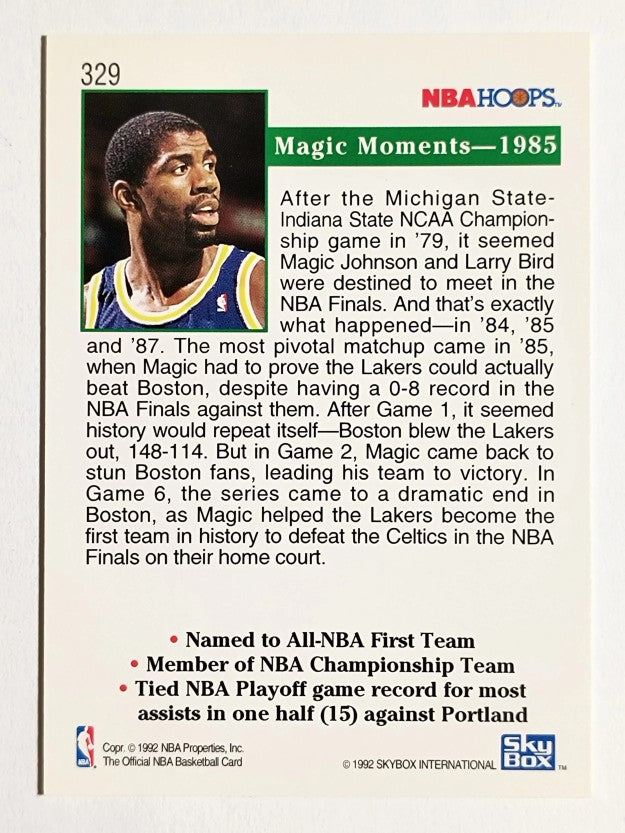 1992-93 Hoops #329 Magic Moments 1985
