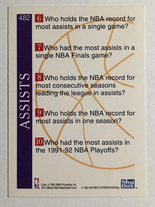 1992-93 Hoops #482 Magic Johnson TRV