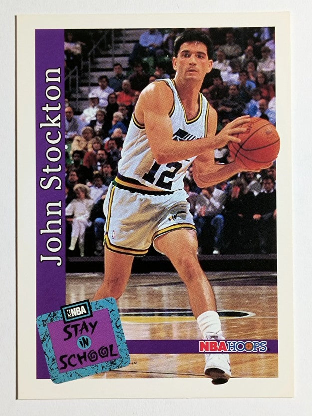 1992-93 Hoops #486 John Stockton STAY