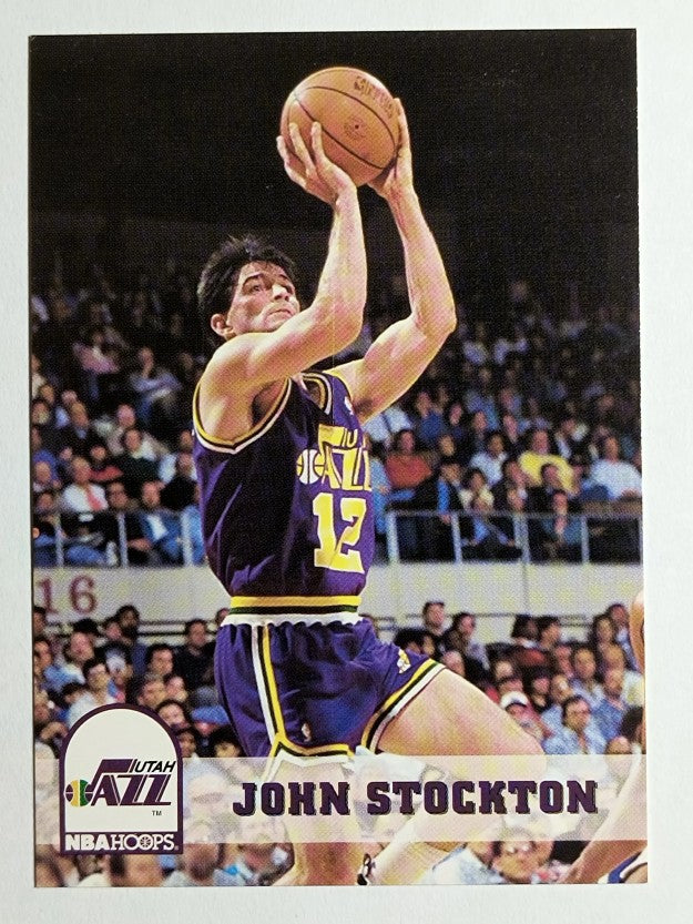1993-94 Hoops #219 John Stockton (NM)