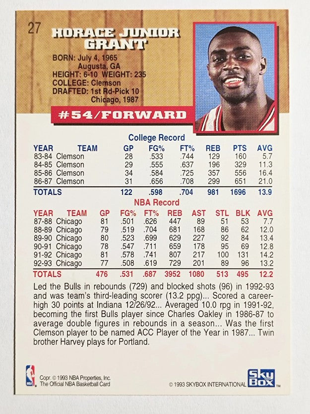 1993-94 Hoops Fifth Anniversary Gold #27 Horace Grant